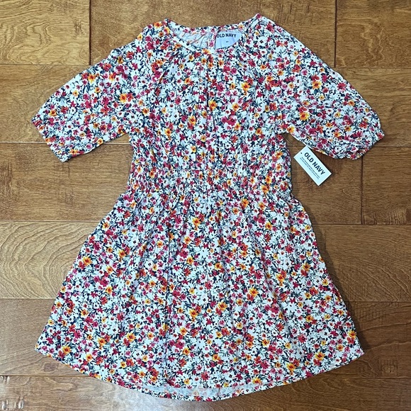 Old Navy Other - NEW WITH TAGS! Toddler Girls Old Navy Waist-Defined Open-Back Floral Dress - 5T